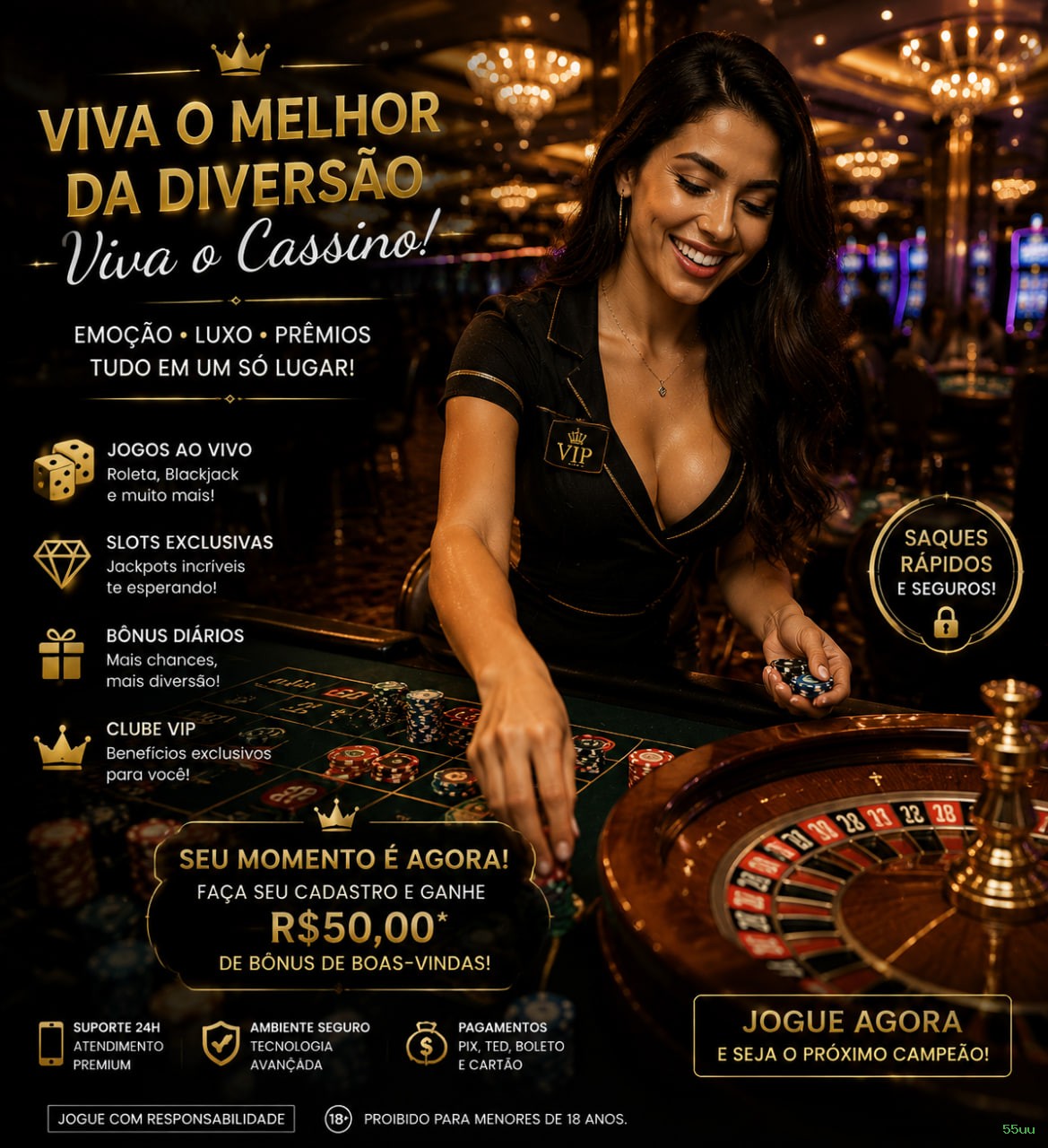 Métodos de pagamento aceitos na 55uu